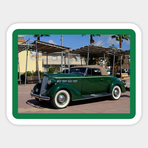 1930s Packard Convertible Coupe Sticker by margaretmerry